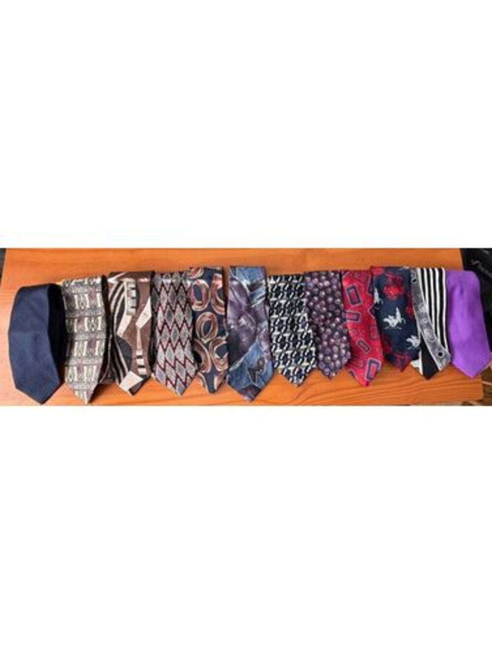 Lot of 12 Men's Neckties Multicolor Silk Poly Assorted Patterns Mixed Brands